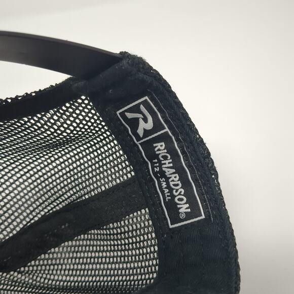 Idaho Flag Patch Snapback Mesh Back Trucker Hat Black Small Richardson - Picture 8 of 9